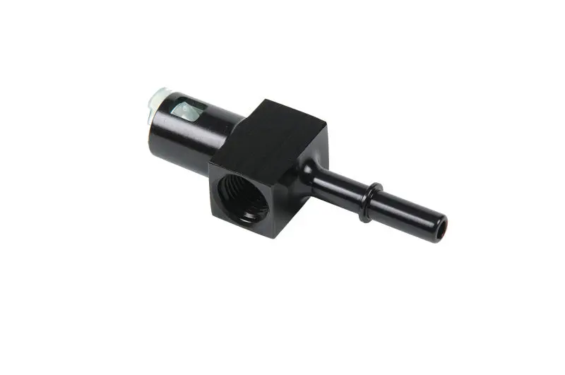Aeromotive Quick-Connect Fuel Line Fitting – 5/16" Od, An-06 Port + 1/8" Gauge Port 2