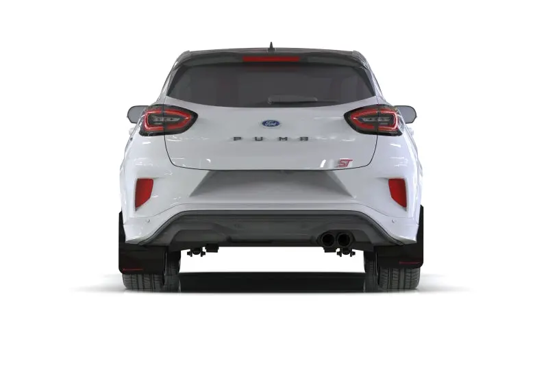 Rally Armor Black Mud Flaps With Red Logo For 2020–2022 Ford Puma St 1