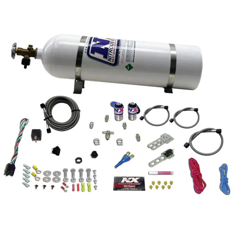Nitrous Express Sub-C Nitrous Kit – Adjustable Output (25/35/50 Hp), Includes 15-Pound Bottle 1