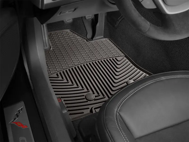 Weathertech Front Rubber Floor Mats For 2016+ Jeep Grand Cherokee & Dodge Durango – Cocoa Color, All-Weather Protection 1