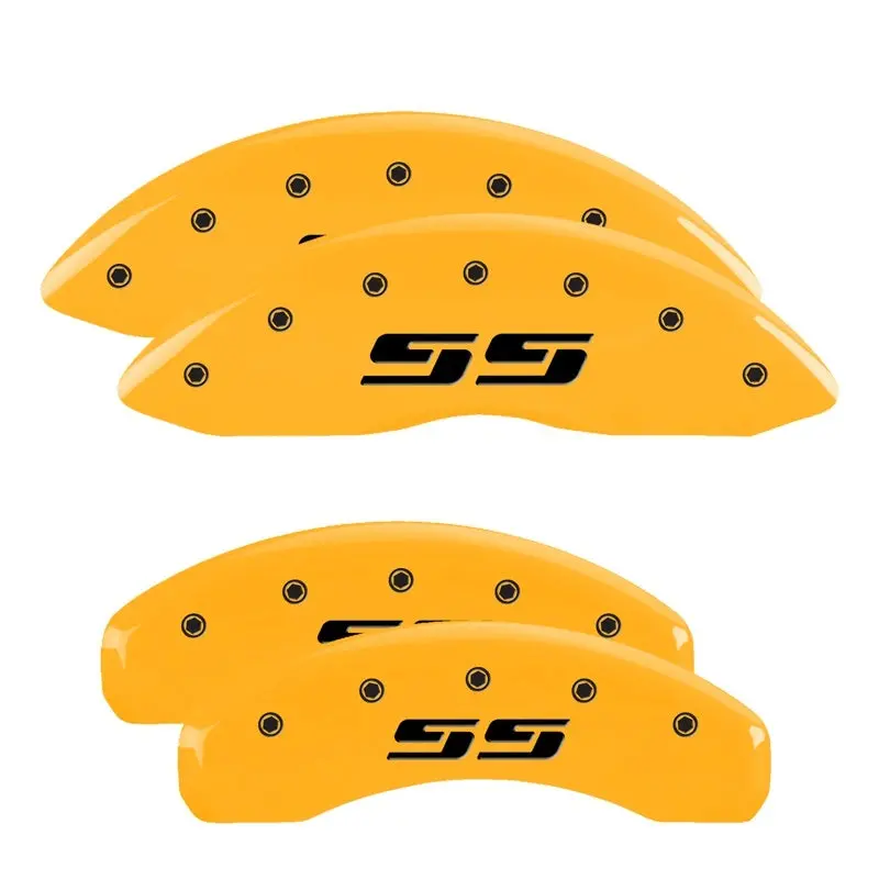 Mgp Engraved 4-Piston Caliper Covers – Silverado Ss Yellow Finish For 2002 Chevrolet Silverado 1500 1