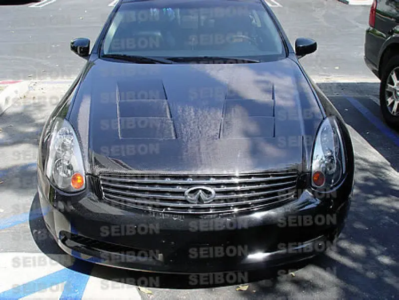 Seibon Carbon Fiber Hood For 2003–2007 Infiniti G35 Coupe – Ts Series, Lightweight, Oem-Style Fitment 2
