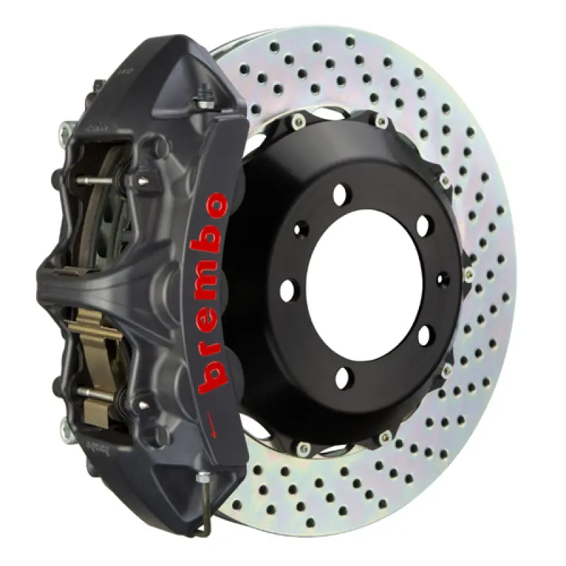 Brembo Gts Big Brake Kit – Front, 6-Piston Calipers, 355X32Mm Drilled Two-Piece Rotors, For 2006–2012 Bmw 325I (Excluding Xdrive) 1