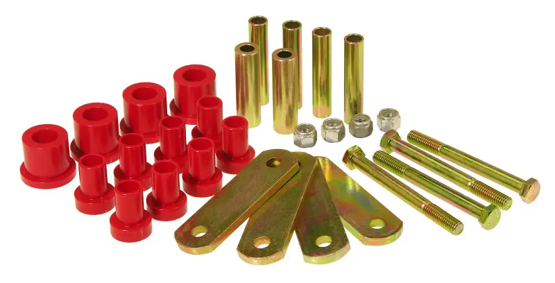 Prothane Heavy-Duty Polyurethane Spring And Shackle Bushing Kit For 1968–1972 Chrysler A-Body Vehicles – Red 1