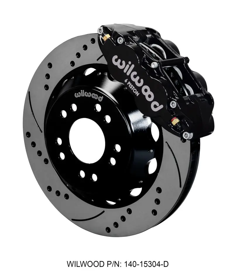 Wilwood Narrow Superlite 6R Front Brake Hat Kit – 14 In Drilled, Fits 1963–1987 C10 W/ Pro Spindles 1