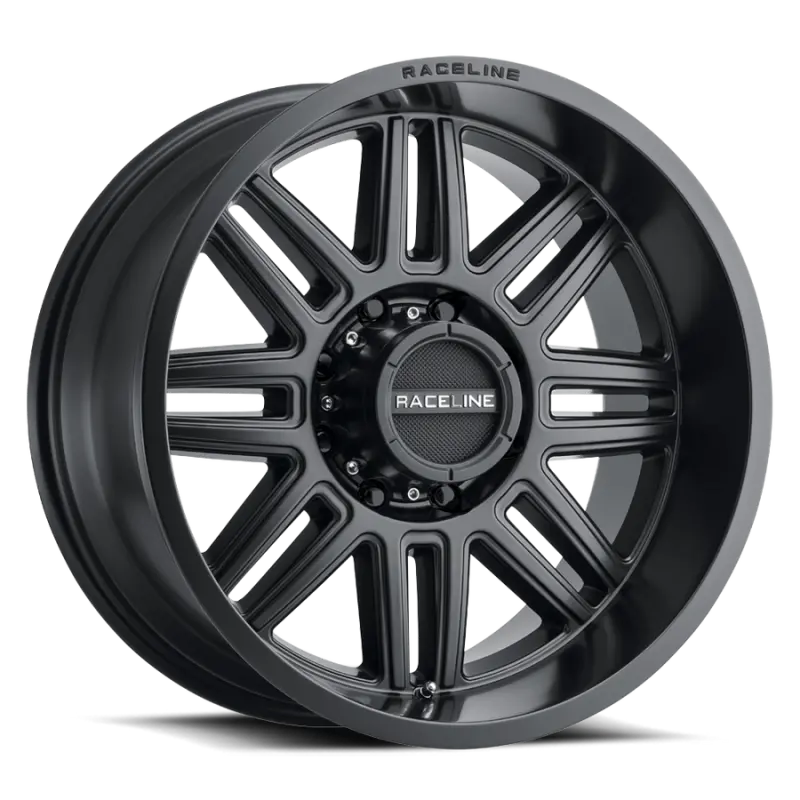Raceline Satin Black 20X9 Inch Split-Design Wheel – 8X170 Bolt Pattern, 18Mm Offset, 125.2Mm Center Bore 1