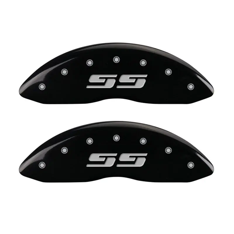 Mgp Engraved 4-Piston Caliper Covers – Front & Rear, Black Finish W/ Silver Accent (Silverado/Ss Style) 2