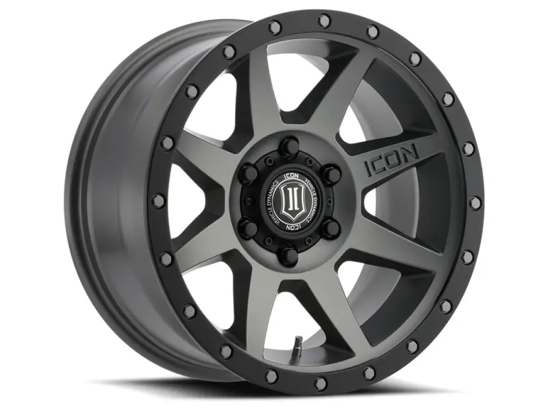 Icon Rebound Titanium Alloy Wheel – 18X9 Inches, 5X5 Bolt Pattern, -12Mm Offset, 4.5-Inch Backspace 1