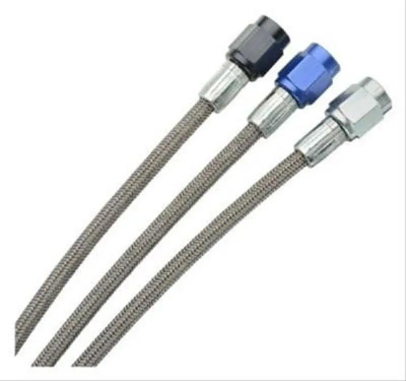 Fragola -2An Stainless Steel Brake Line With -3An Blue Aluminum Fittings – 40-Inch Length 1